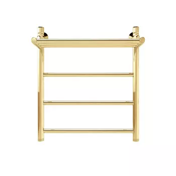 Полотенцесушитель водяной Indigo Line 600х500 мм лесенка с полкой золото