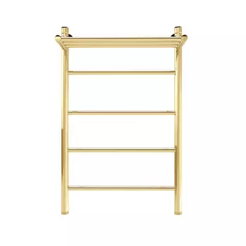 Полотенцесушитель водяной Indigo Line 800х500 мм лесенка с полкой золото