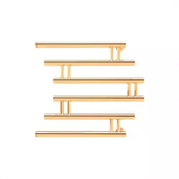 Полотенцесушитель водяной Indigo Zip 500х500 мм фокстрот с боковым подключением 500 мм золото