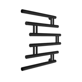 Полотенцесушитель водяной Indigo Zip 600х600 мм фокстрот с боковым подключением 600 мм черный муар