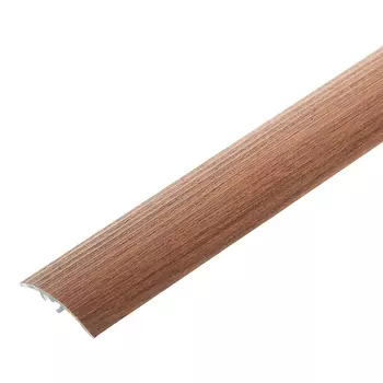 Порог алюминиевый разноуровневый кант 41х1800 мм орех перепад до 12 мм