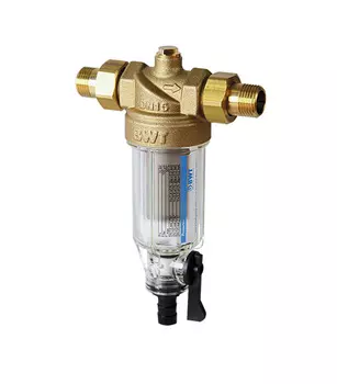 Предфильтр BWT Protector Mini для холодной воды прямая промывка 1/2 НР(ш) х 1/2 НР(ш)