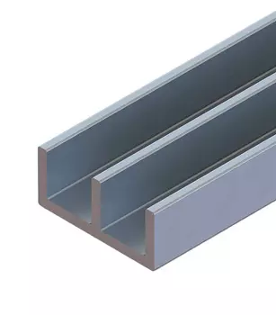 Профиль алюминиевый Ш-образный 1,2х15,6х6,8х1000 мм