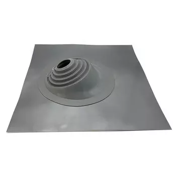 Проходка кровельная КМ 505х505 мм для дымоходов d75-200 мм серебристый силикон