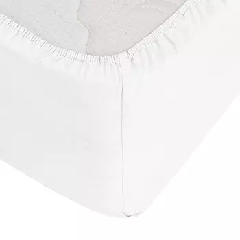 Простыня на резинке 120х200х30 см сатин белая Lorikeet Solo