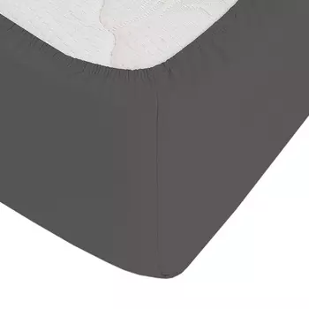 Простыня на резинке 180х200х30 см сатин графит Lorikeet Solo