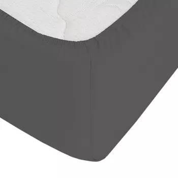 Простыня на резинке 200х200х30 см сатин графит Lorikeet Solo