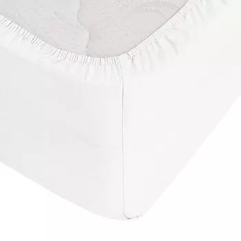 Простыня на резинке 90х200х30 см сатин белая Lorikeet Solo