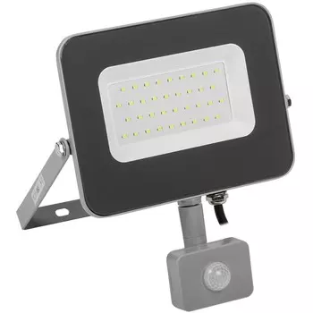 Прожектор светодиодный IEK СДО 07-30Д 6500К 30 Вт IP54 с датчиком движения серый