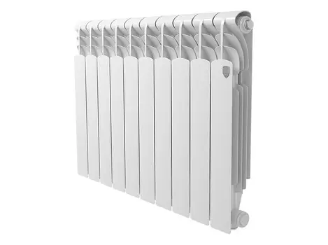 Радиатор алюминиевый Royal Thermo Revolution 500 мм 10 секций 1" боковое подключение белый