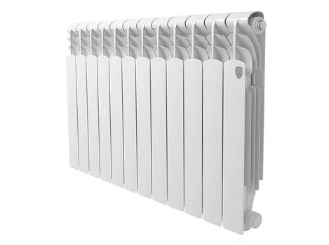Радиатор алюминиевый Royal Thermo Revolution 500 мм 12 секций 1" боковое подключение белый