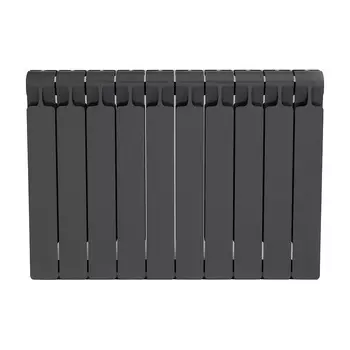 Радиатор биметаллический Rifar Monolit 500 мм 10 секций 3/4 боковое подключение серый