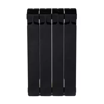 Радиатор биметаллический Rifar Monolit 500 мм 4 секции 3/4 боковое подключение антрацит