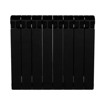 Радиатор биметаллический Rifar Monolit 500 мм 8 секций 3/4 боковое подключение антрацит