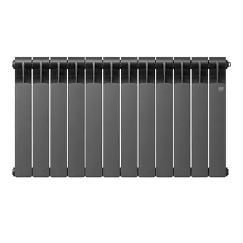 Радиатор биметаллический Royal Thermo 500 мм 12 секций 1" боковое подключение черный