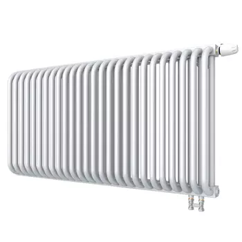 Радиатор стальной трубчатый КЗТО 540х1068 мм 1/2 26 секций нижнее правое подключение белый