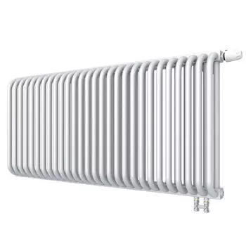 Радиатор стальной трубчатый КЗТО 540х1150 мм 1/2 28 секций нижнее правое подключение белый