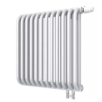 Радиатор стальной трубчатый КЗТО 540х494 мм 1/2 12 секций нижнее правое подключение белый