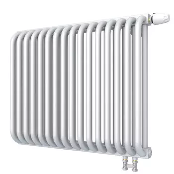 Радиатор стальной трубчатый КЗТО 540х658 мм 1/2 16 секций нижнее правое подключение белый