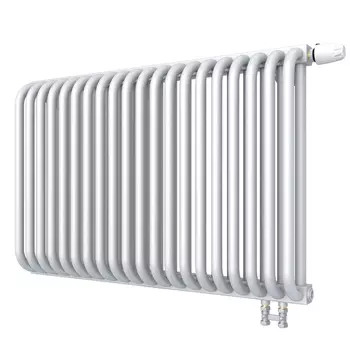 Радиатор стальной трубчатый КЗТО 540х822 мм 1/2 20 секций нижнее правое подключение белый