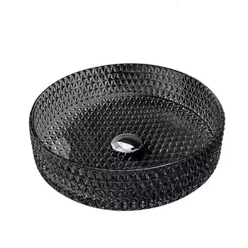 Раковина Abber Glas 40 см накладная черная матовая (AK2301B)