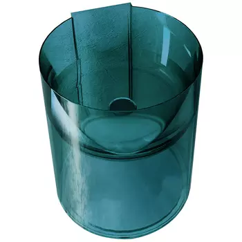 Раковина Abber Kristall 42 см подвесная бирюзовая (AT2704Aquamarin)