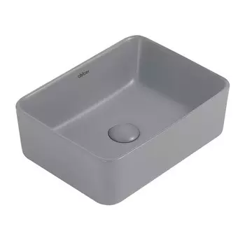 Раковина Abber Rechteck 41 см накладная серая матовая (AC2213MG)