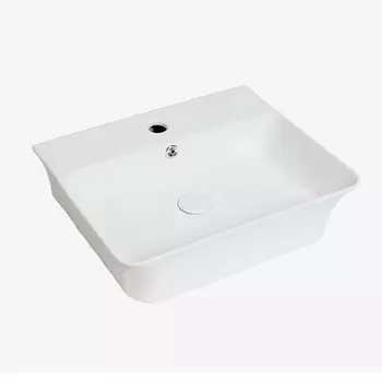 Раковина Corsa Deco WX200 49 см накладная с полочкой белая (ABWX2-49R)