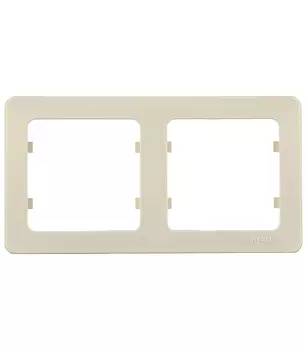 Рамка Hegel Master двухместная слоновая кость (Р402-01)