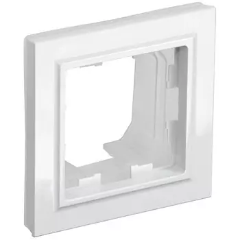 Рамка IEK Brite РУ-1-БрБ-44 одноместная белая (BR-M12-44-K01)