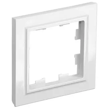 Рамка IEK Brite РУ-1-БрБ одноместная белая (BR-M12-K01)