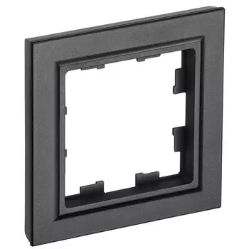 Рамка IEK Brite РУ-1-БрЧ одноместная черная (BR-M12-K02)