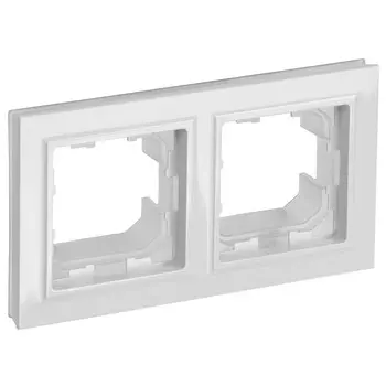 Рамка IEK Brite РУ-2-БрБ-44 двухместная белая (BR-M22-44-K01)