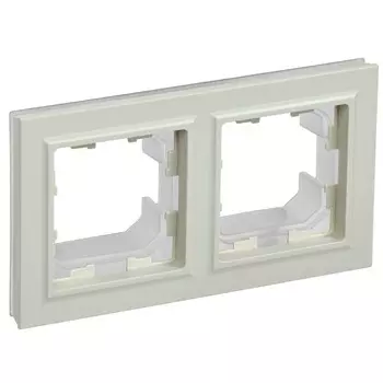 Рамка IEK Brite РУ-2-БрКр-44 двухместная бежевая (BR-M22-44-K10)