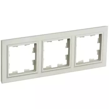 Рамка IEK Brite РУ-3-БрКр трехместная бежевая (BR-M32-K10)