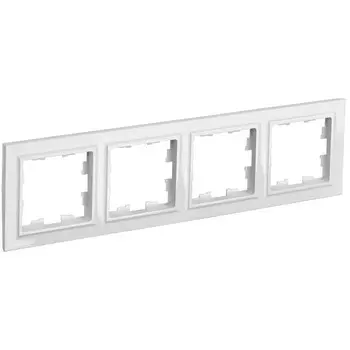 Рамка IEK Brite РУ-4-БрБ четырехместная белая (BR-M42-K01)