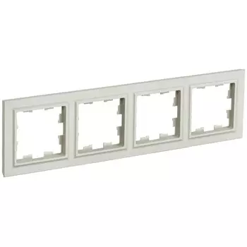 Рамка IEK Brite РУ-4-БрКр четырехместная бежевая (BR-M42-K10)