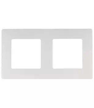 Рамка Legrand Etika двухместная белая (672502)