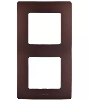 Рамка Legrand Etika двухместная какао (672572)
