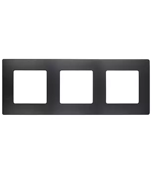 Рамка Legrand Etika трехместная антрацит (672583)