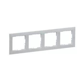 Рамка Legrand Suno четырехместная алюминий (721514)