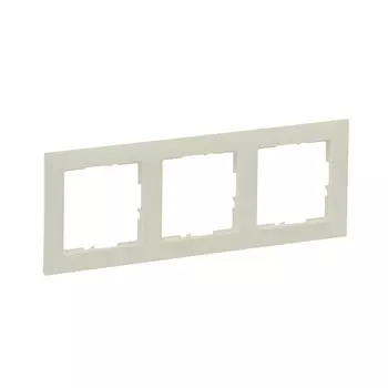 Рамка Legrand Suno трехместня слоновая кость (721583)