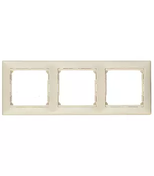 Рамка Legrand Valena трехместная слоновая кость (695633)