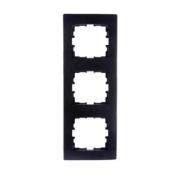 Рамка Lezard Karina трехместная черный бархат (707-4200-153)