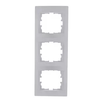 Рамка Lezard Karina трехместная жемчужно-белый перламутр (707-3000-153)