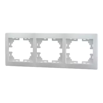 Рамка Lezard MIRA 701-0200-148 трехместная горизонтальная белый