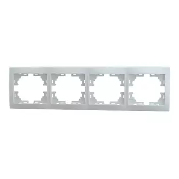 Рамка Lezard MIRA 701-0200-149 четырехместная горизонтальная белый