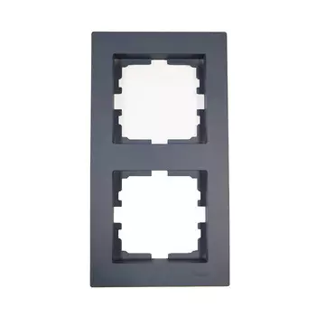 Рамка Lezard Vesna двухместная графит (742-3400-152)