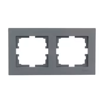 Рамка Lezard Vesna двухместная графит (742-3400-147)