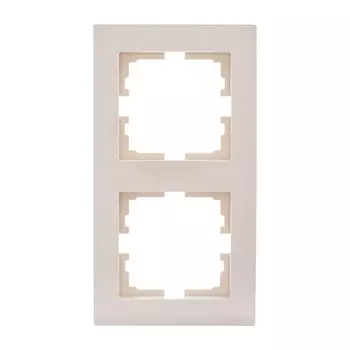 Рамка Lezard Vesna двухместная крем (742-0300-152)